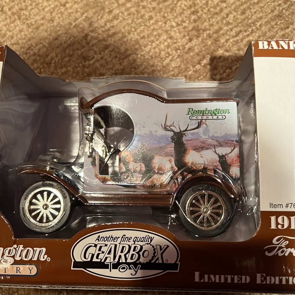 1999 REMINGTON Country/Gear Box 1912 FORD Coin Bank New in box - Picture 6 of 7